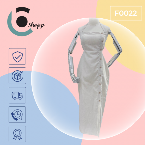 Đầm suông khoéc eo (F0022) cao cấp